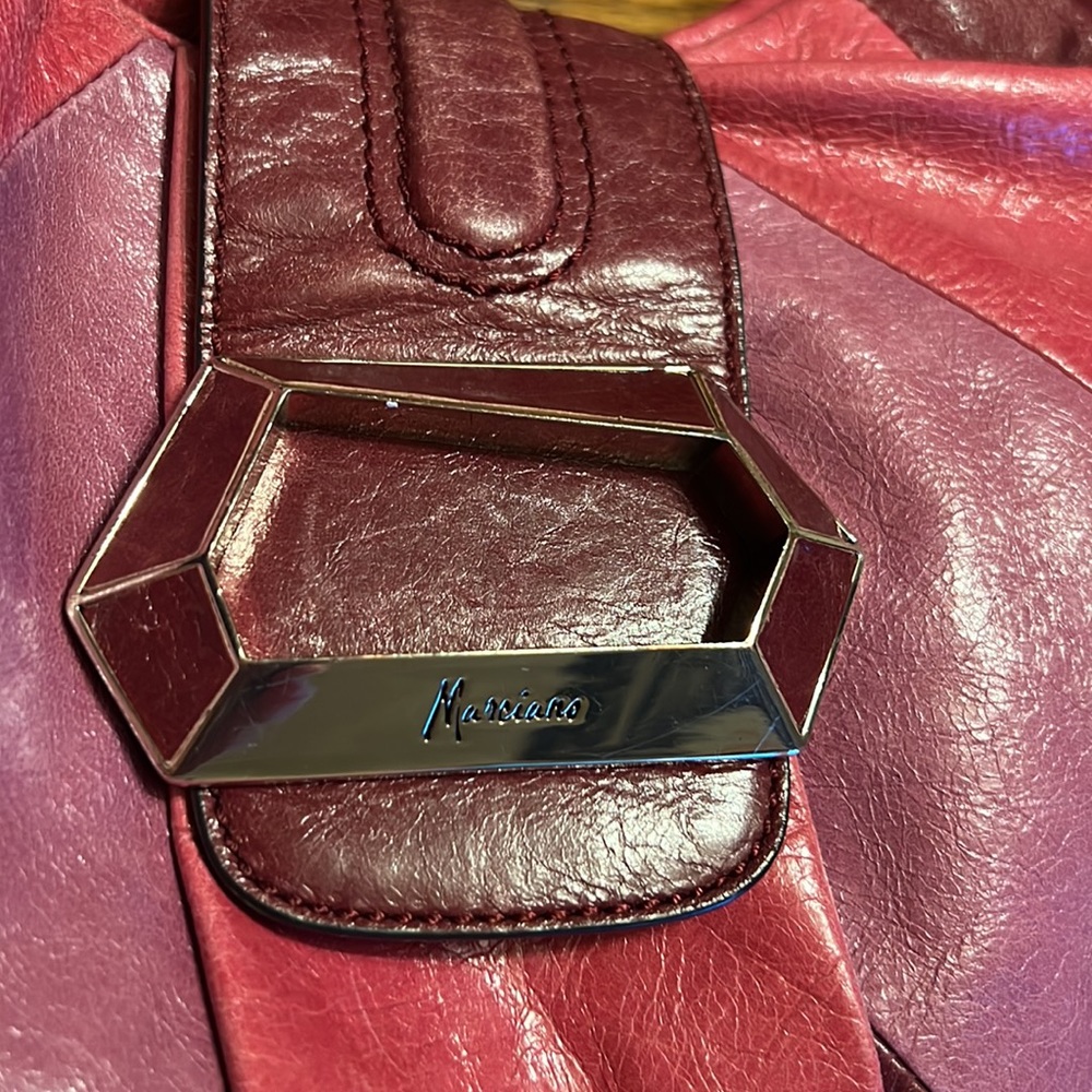 Marciano large patch work pink and purple bag - Picture 5 of 12